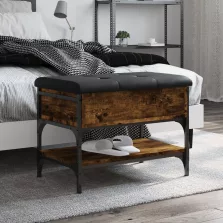   vidaXL füstös tölgy színű szerelt fa cipőpad 62 x 42 x 45 cm