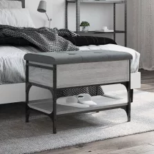   vidaXL szürke sonoma színű szerelt fa cipőtároló pad 62 x 42 x 45 cm