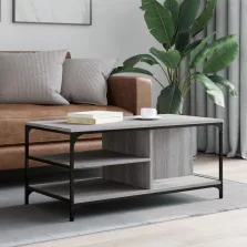   vidaXL szürke sonoma szerelt fa dohányzóasztal 100 x 50 x 45 cm