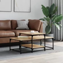   vidaXL sonoma tölgy színű szerelt fa dohányzóasztal 102 x 60 x 45 cm