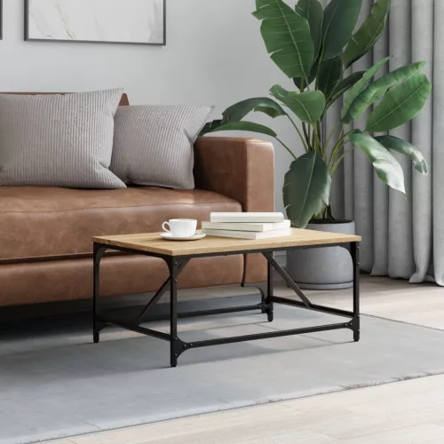 vidaXL sonoma tölgy színű szerelt fa dohányzóasztal 75 x 50 x 35 cm