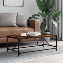   vidaXL füstös tölgy színű szerelt fa dohányzóasztal 100x50x35 cm
