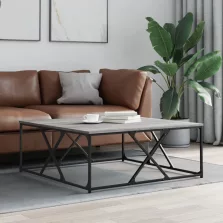   vidaXL szürke sonoma színű szerelt fa dohányzóasztal 100x100x40 cm