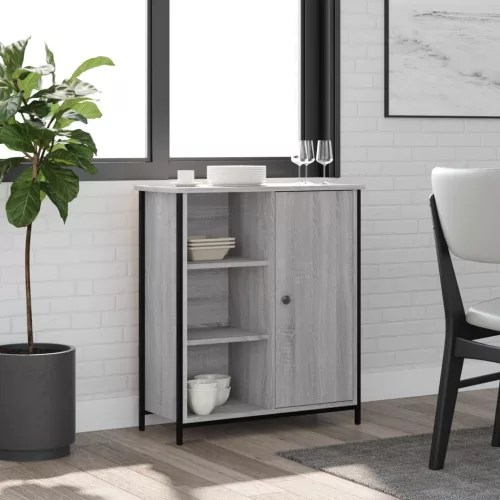 vidaXL szürke sonoma színű szerelt fa tálalószekrény 70 x 30 x 80 cm
