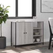   vidaXL szürke sonoma színű szerelt fa tálalószekrény 100 x 33 x 75 cm