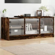  vidaXL sonoma tölgy színű TV-szekrény üvegajtókkal 102 x 37 x 42 cm
