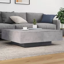   vidaXL betonszürke szerelt fa dohányzóasztal 100x100x31 cm