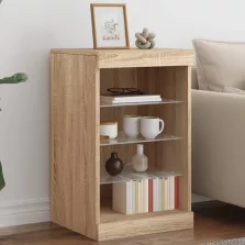   vidaXL sonoma tölgy színű tálalószekrény LED-ekkel 41 x 37 x 67 cm