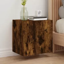   vidaXL 2 db füstös tölgy szerelt fa fali TV-szekrény 40,5 x 30 x 40 cm