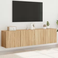   vidaXL 2 db sonoma tölgy színű fali TV-szekrény 80 x 30 x 41 cm