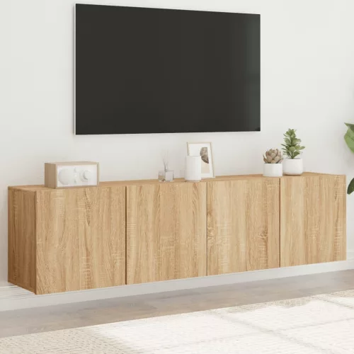 vidaXL 2 db sonoma tölgy színű fali TV-szekrény 80 x 30 x 41 cm