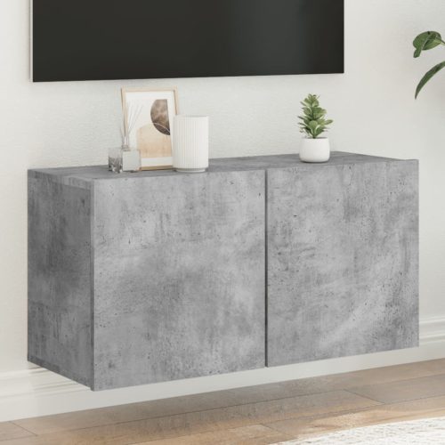 vidaXL betonszürke falra szerelhető TV-szekrény 80 x 30 x 41 cm