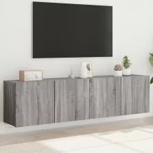   vidaXL 2 db szürke sonoma színű fali TV-szekrény 80 x 30 x 41 cm