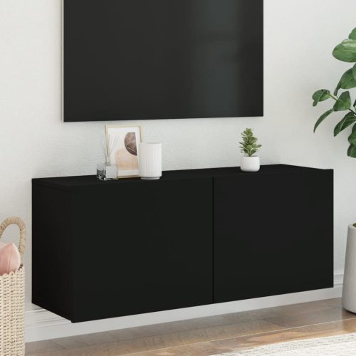 vidaXL fekete falra szerelhető TV-szekrény 100 x 30 x 41 cm