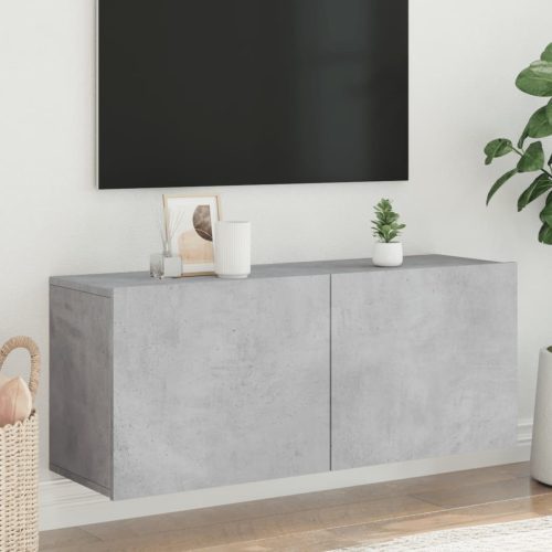 vidaXL betonszürke falra szerelhető TV-szekrény 100 x 30 x 41 cm