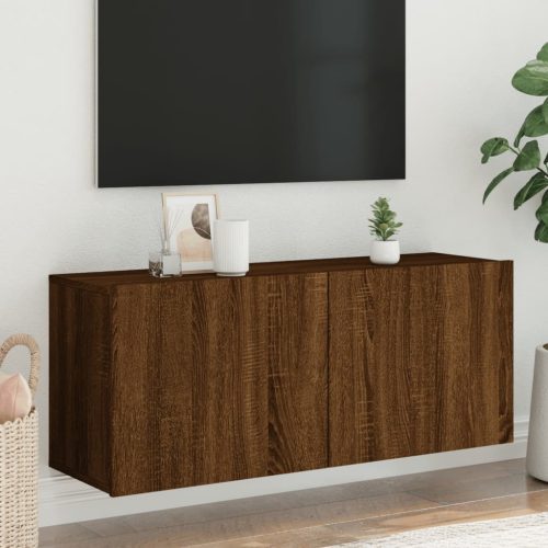 vidaXL barna tölgyszínű falra szerelhető TV-szekrény 100 x 30 x 41 cm