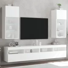   vidaXL 2 db fehér TV-szekrény LED-világítással 40,5 x 30 x 90 cm