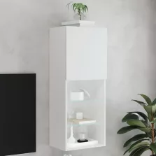   vidaXL fehér TV-szekrény LED lámpákkal 40,5 x 30 x 102 cm