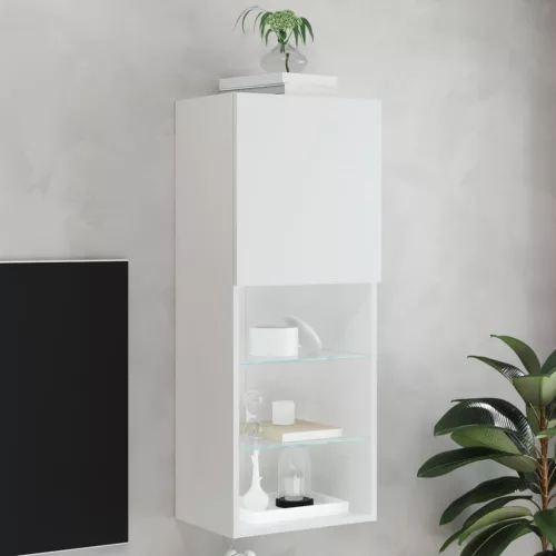 vidaXL fehér TV-szekrény LED lámpákkal 40,5 x 30 x 102 cm