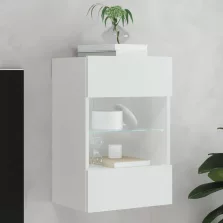   vidaXL fehér falra szerelhető TV-szekrény LED-lámpákkal 40x30x60,5 cm