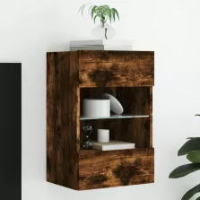   vidaXL füstös tölgy színű fali TV-szekrény LED-ekkel 40x30x60,5 cm