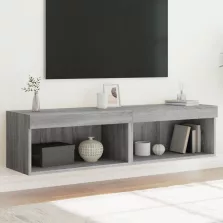   vidaXL 2 db szürke sonoma színű TV-szekrény LED-ekkel 60x30x30 cm