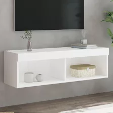   vidaXL fehér TV-szekrény LED-világítással 100 x 30 x 30 cm