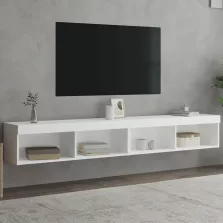   vidaXL 2 db fehér TV-szekrény LED-világítással 100x30x30 cm
