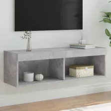   vidaXL betonszürke TV-szekrény LED-világítással 100 x 30 x 30 cm