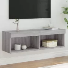   vidaXL szürke sonoma színű TV-szekrény LED-világítással 100x30x30 cm