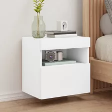   vidaXL 2 db fehér falra szerelhető TV-szekrény LED-ekkel 40x30x40 cm