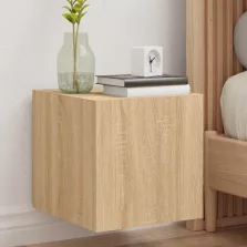   vidaXL sonoma tölgy színű fali TV-szekrény LED-ekkel 30,5x35x30 cm