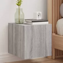   vidaXL szürke sonoma színű fali TV-szekrény LED-ekkel 30,5x35x30 cm