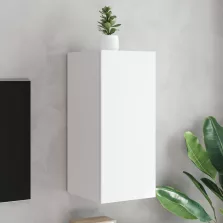   vidaXL fehér falra szerelhető TV-szekrény LED-lámpákkal 30,5x35x30 cm