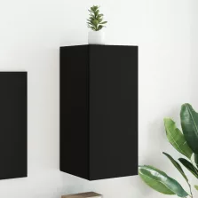   vidaXL fekete fali TV-szekrény LED-világítással 30,5x35x70 cm