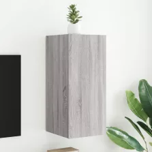   vidaXL szürke sonoma színű fali TV-szekrény LED-ekkel 30,5x35x70 cm