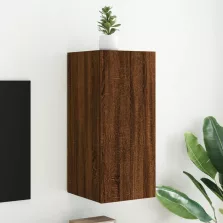   vidaXL barna tölgyszínű fali TV-szekrény LED-del 30,5x35x70 cm
