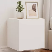   vidaXL fehér falra szerelhető TV-szekrény LED-lámpákkal 40,5x35x40 cm