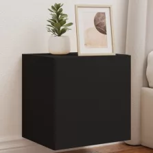   vidaXL 2 db fekete fali TV-szekrény LED-világítással 40,5x35x40 cm
