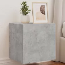   vidaXL 2 db betonszürke fali TV-szekrény LED-del 40,5x35x40 cm