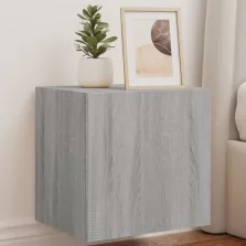   vidaXL szürke sonoma színű fali TV-szekrény LED-ekkel 40,5x35x40 cm