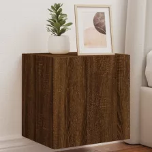   vidaXL barna tölgyszínű fali TV-szekrény LED-del 40,5x35x40 cm