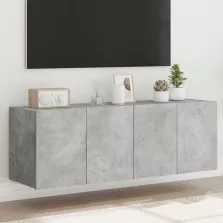   vidaXL 2 db betonszürke fali TV-szekrény LED-del 60x35x41 cm