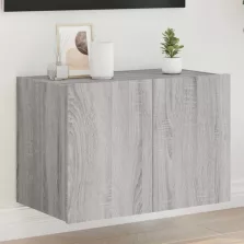  vidaXL szürke sonoma színű fali TV-szekrény LED-ekkel 60x35x41 cm