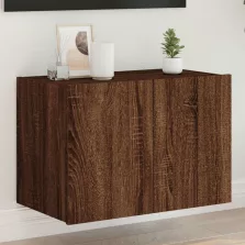   vidaXL barna tölgyszínű fali TV-szekrény LED-del 60x35x41 cm