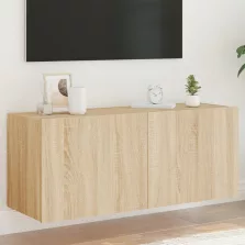   vidaXL sonoma tölgy színű fali TV-szekrény LED-ekkel 100 x 35 x 41 cm