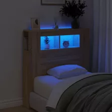   vidaXL sonoma tölgy színű szerelt fa LED-es fejtámla 100x18,5x103,5 cm