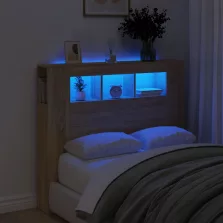   vidaXL sonoma tölgy színű szerelt fa LED-es fejtámla 120x18,5x103,5 cm