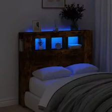   vidaXL sonoma tölgy színű szerelt fa LED-es fejtámla 120x18,5x103,5 cm