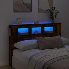   vidaXL sonoma tölgy színű szerelt fa LED-es fejtámla 160x18,5x103,5 cm